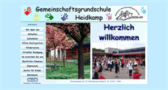Desktop Screenshot of grundschule-heidkamp.de
