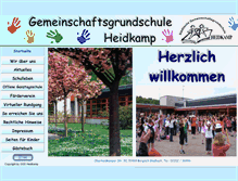 Tablet Screenshot of grundschule-heidkamp.de
